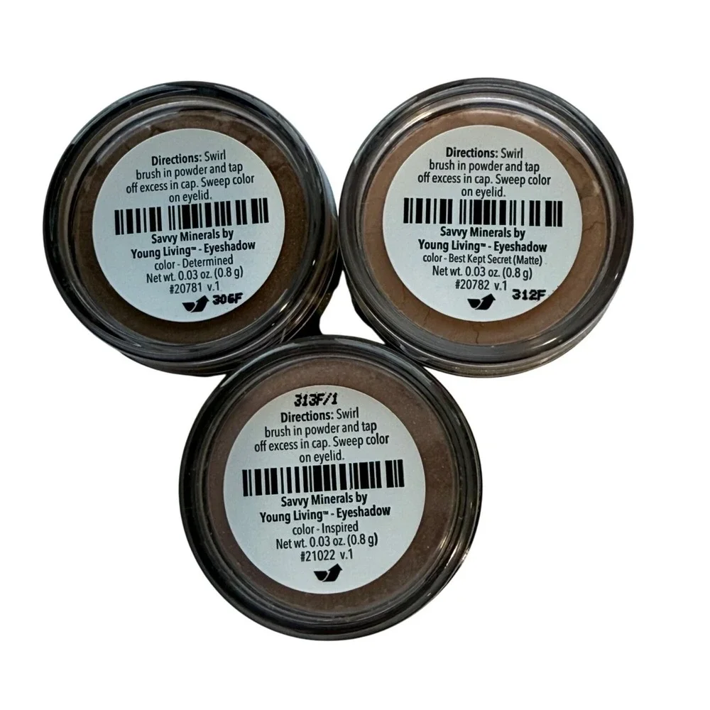 Savvy Mineral Makeup Bundle Veil Bronzer Lipgloss Shadows Brushes Young Living